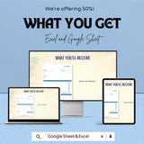 Basic Tax Invoice Template - Excel & Google Sheet, Customizable, Professional Tax Billing, Easy to Use