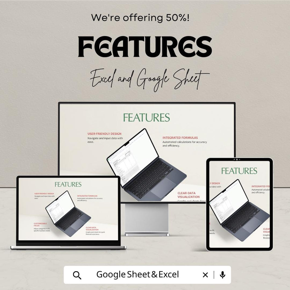 Balance Sheet Template | Financial Statement Excel & Google Sheets | Business Accounting Spreadsheet | Instant Download