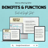 Animated Key Data Dashboard | Google Sheets and Excel Template | Interactive Business KPI Report | Expense Tracker & Income Report
