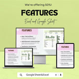 Advertising Digital Media Performance Dashboard | Excel and Google Sheets Template | Digital Ad Campaign Tracker | ROI Analysis & Metrics