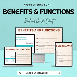Advertising Agency Expenses Spreadsheet | Google Sheets Template | Budget Management, Track Advertising Costs, Automated Calculations