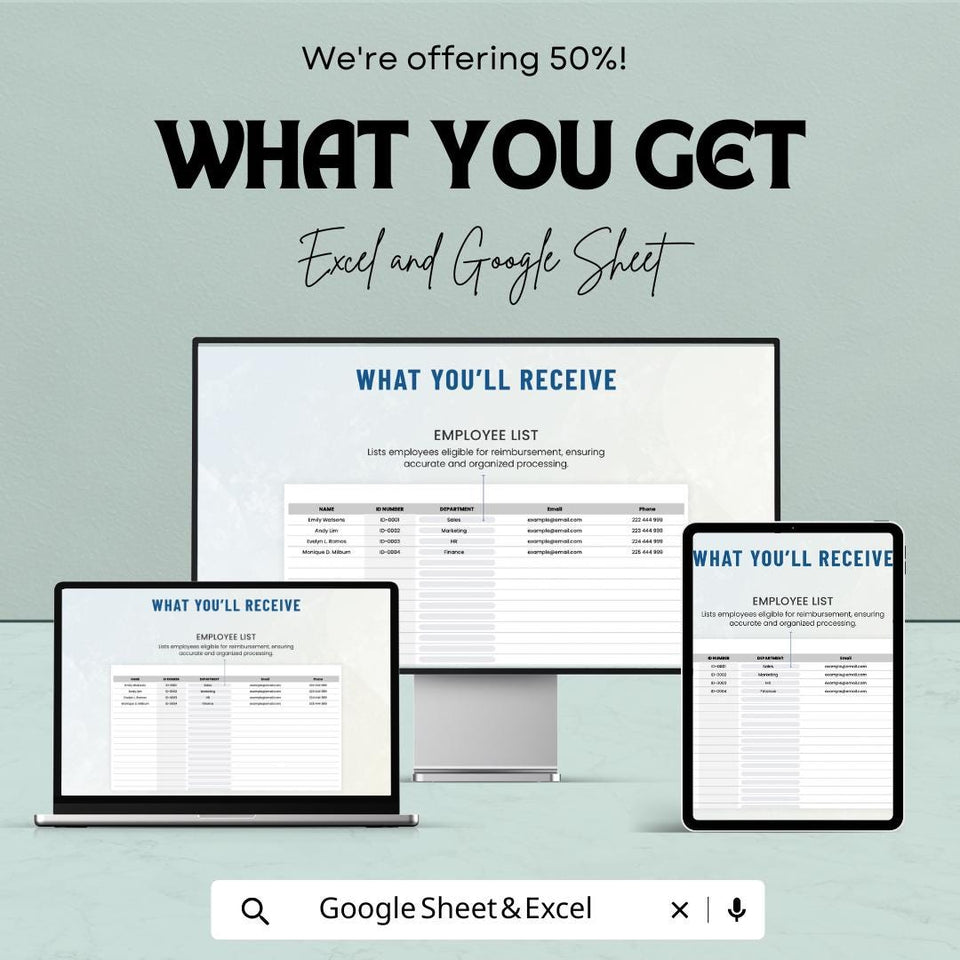 Administration Expense Reimbursement Form Sheet – Excel & Google Sheets Template for Efficient Expense Tracking