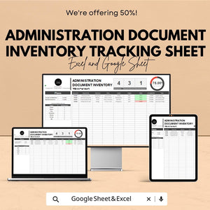 Administration Document Inventory Tracking Sheet – Google Sheets & Excel Template for Efficient Document Management