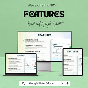 Account Expense Allocation and Forecasting Sheet – Budgeting & Expense Tracker – Excel and Google Sheet – Financial Forecasting Tool