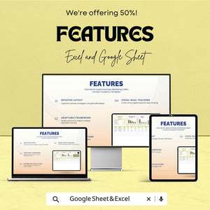 Marketing Video Content Analytics Sheet | Track CTR and Engagement | Excel & Google Sheets Template