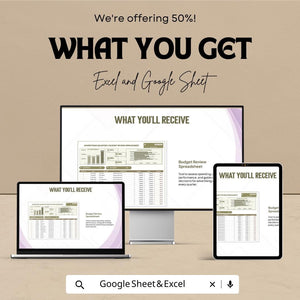 Advertising Budget Review Spreadsheet | Quarterly Marketing ROI Tracker | Excel & Google Sheet Template | Digital Download