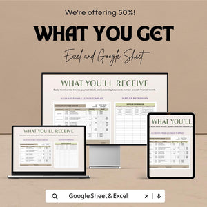 Accounts Payable Ledger Sheet | Excel & Google Sheet | Track Vendor Payments