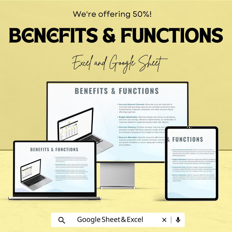 Overhead and Operating Expense Projection Sheet - Google Sheets Template for Budget Planning, Financial Forecasting, Expense Management