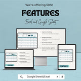 Personal Accounting Sheet | Budget Tracker | Excel & Google Sheets | Income Expense Tracker | Finance Planner Spreadsheet
