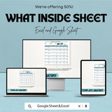 Personal Accounting Sheet | Budget Tracker | Excel & Google Sheets | Income Expense Tracker | Finance Planner Spreadsheet