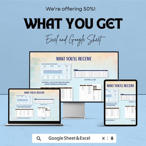 Payroll Accounting Dashboard | Excel & Google Sheets | Payroll Balance Monitor | HR Salary Tracker | Instant Download Template