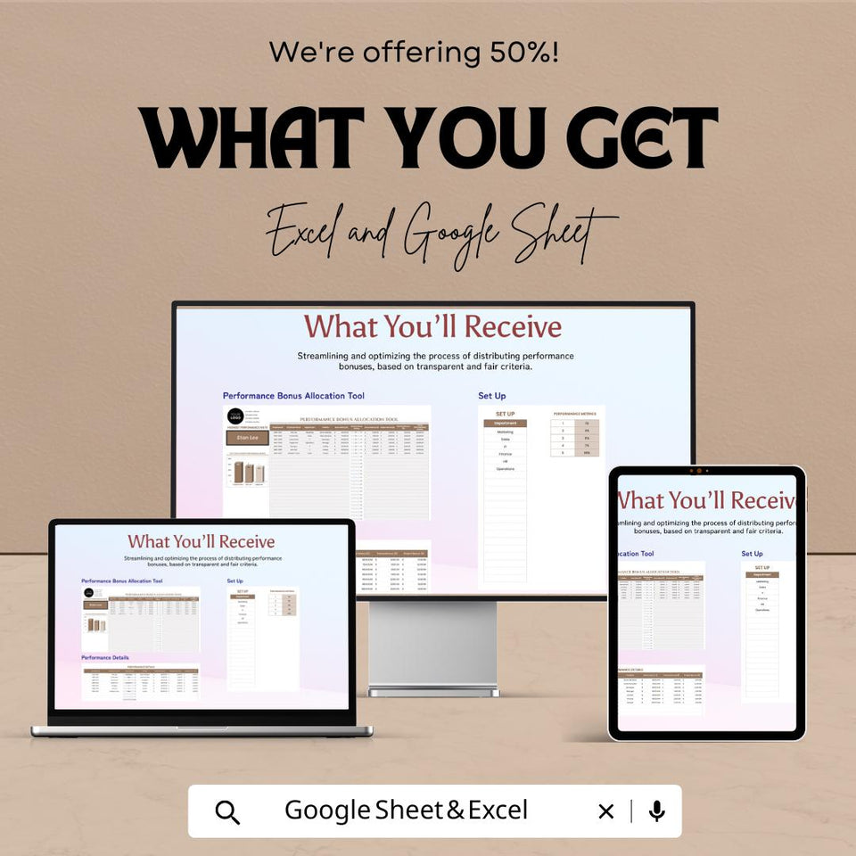 Performance Bonus Allocation Tool | Google Sheets | HR Bonus Distribution Tracker | Employee Bonus Calculator | Business Bonus Allocation