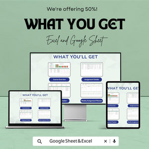 Assignment Tracker Sheet | Excel & Google Sheet | Task and Deadline Management Template