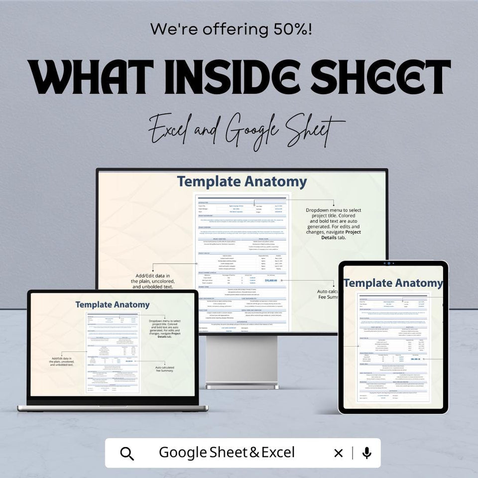 Statement of Work Sheet – Excel & Google Sheet Template for Project Planning and Management | Customizable SOW Template