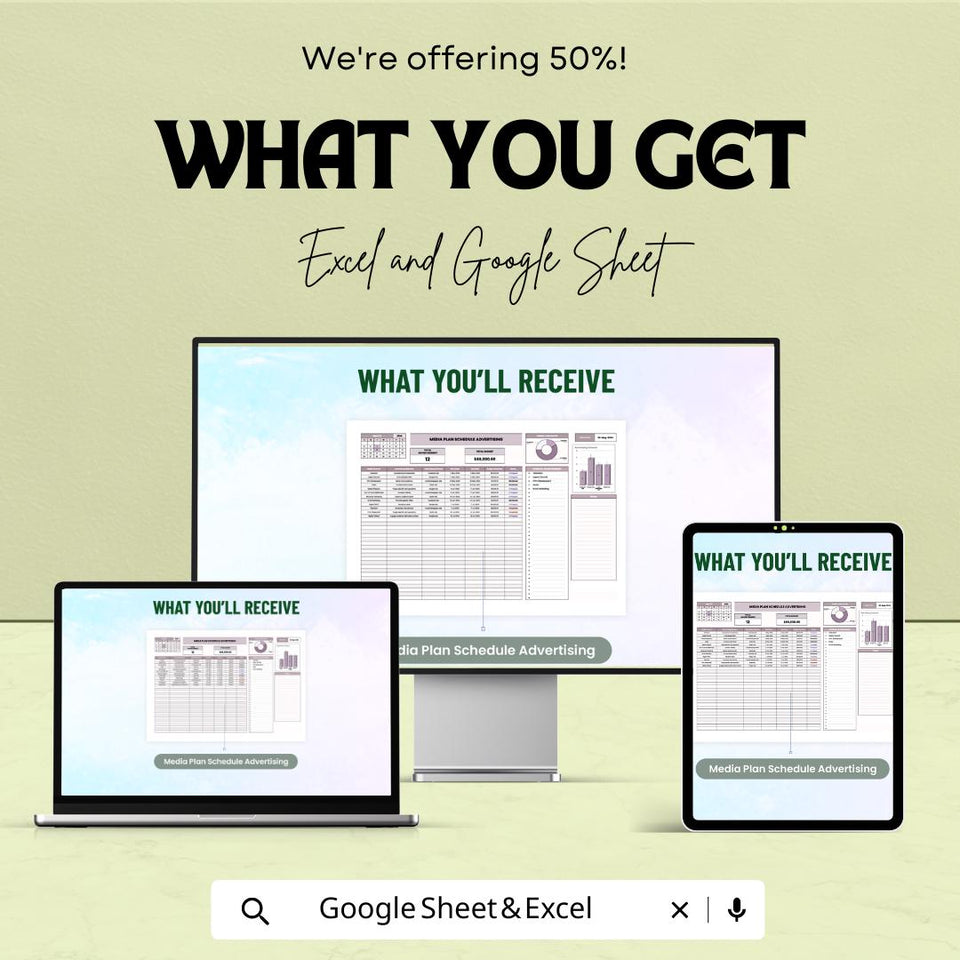 Campaign Timeline Gantt Chart Advertising Sheet | Media Plan Scheduling Template | Google Sheet & Excel Format