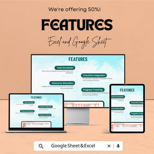 Accounting Procedure Planning Sheet | Excel & Google Sheet Template | Task Scheduler | Budget Tracker | Resource Allocation | 50% OFF Now!