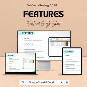 Action Plan Table Sheet - Excel and Google Sheet Template for Project Management | Task Tracker, Priority Setting & Deadline Tracker