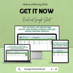 Invoice Tracking Sheet - Easy to Use Invoice Management | Google Sheets, Track Payments & Due Dates, Simple Invoice Tracker