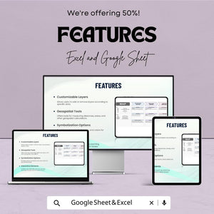 50% Off | Customizable Map Sheet Template for Goal Setting | Short, Mid, and Long-Term Planning | Excel & Google Sheets