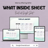 50% Off | Customizable Map Sheet Template for Goal Setting | Short, Mid, and Long-Term Planning | Excel & Google Sheets