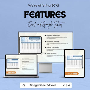 Basic Amortization Schedule Template - Google Sheets, Loan Payment Tracker, Financial Planning, Budgeting Tool, Amortization Calculator,