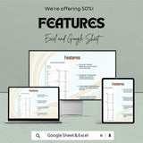 Student Budget Worksheet Template for Excel and Google Sheets | Track Income & Expenses | Financial Planning for Students | 50% Off!