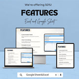 Printable Bill Template - Excel and Google Sheets, Customizable Invoice Bill, Professional Billing Sheet, Tax & Quantity Tracker