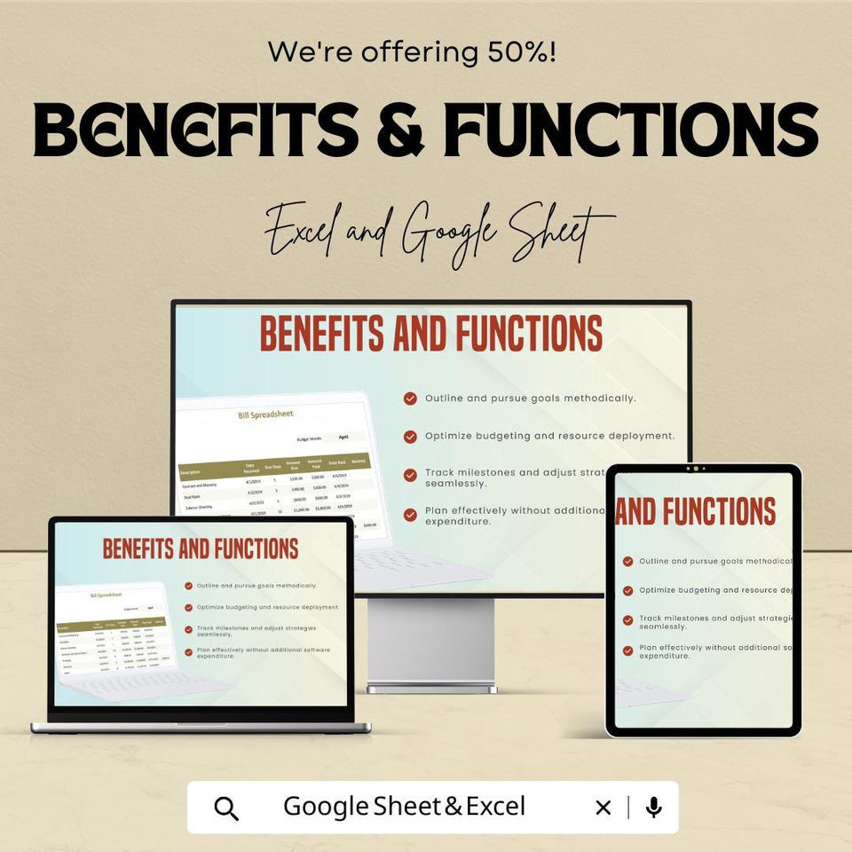 Bill Spreadsheet | Excel & Google Sheets Budget Template | Expense Tracker | Monthly Bill Organizer | Financial Planning Spreadsheet