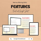 Grand Hotel Receipt Template | Editable Invoice Sheet for Hotels | Excel & Google Sheets | Instant Download