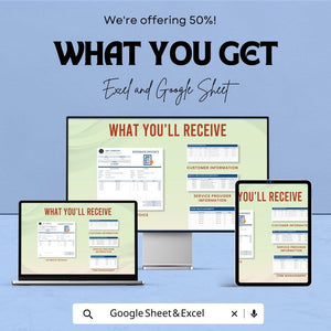 Estimate Invoice Sheet | Excel and Google Sheets | Customizable Invoice Template | Professional Estimate & Billing | Instant Download
