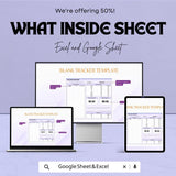 Blank Tracker Sheet | Excel and Google Sheets | Sales & Product Tracker | Monthly Overview | Customizable Template | Instant Download