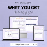 Blank Tracker Sheet | Excel and Google Sheets | Sales & Product Tracker | Monthly Overview | Customizable Template | Instant Download