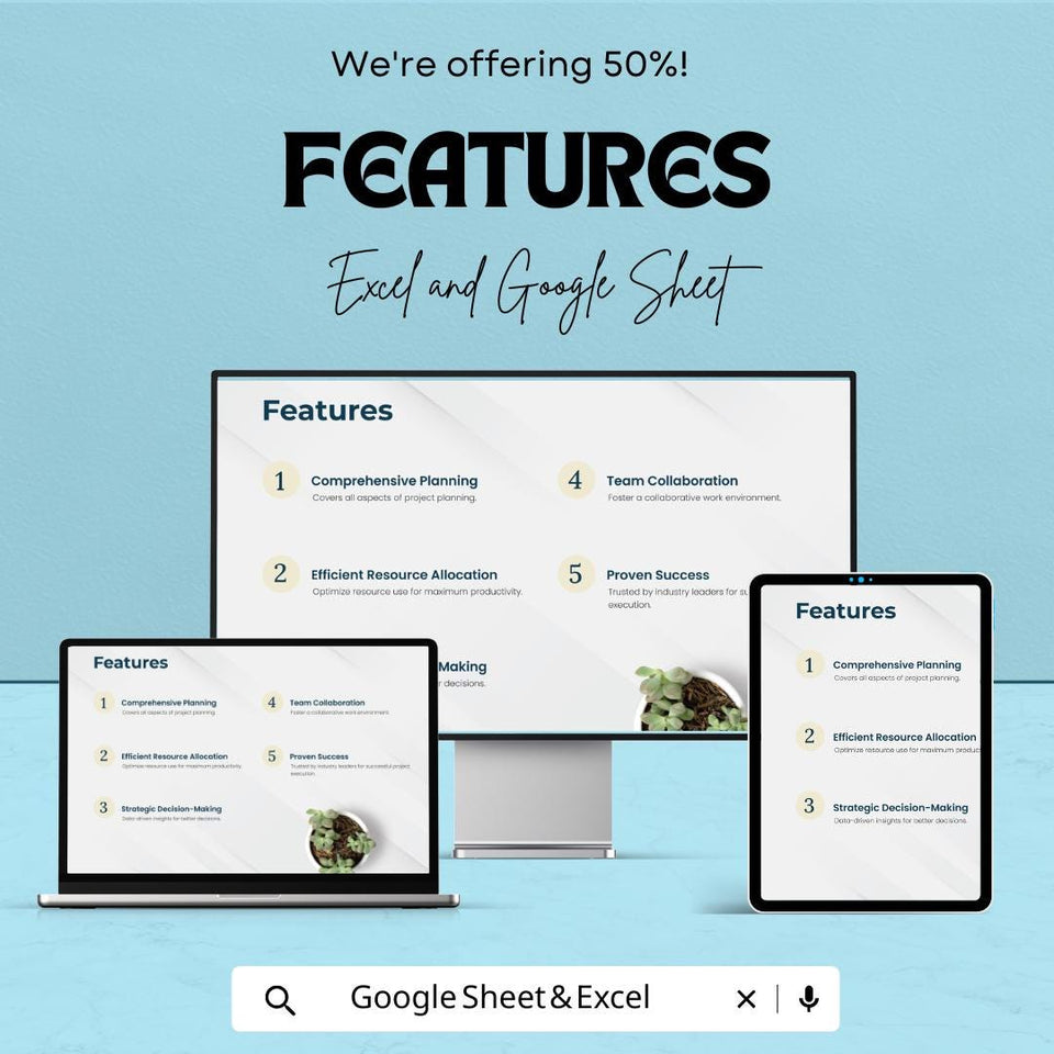 Project Management Sheet - Excel and Google Sheet Template | Track Tasks, Deadlines, Budget & Progress | Customizable and Professional