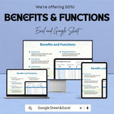 Home Budget Grocery List Template - Excel and Google Sheets | Budget Tracker & Grocery Shopping Organizer