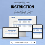 School Employee Benefits Tracker Sheet | Excel & Google Sheets Template for Tracking Employee Benefits