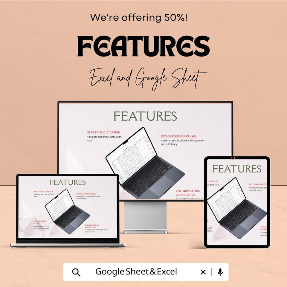 Monthly Budget Sheet - Excel & Google Sheet Template for Personal Finance, Expense Tracker, Budget Planner, Financial Management Tool