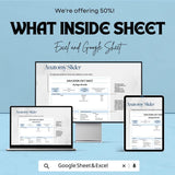 Education Fact Sheet | University Information Template | Program, Tuition and Accreditation | Excel & Google Sheets