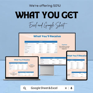 Simple Household Monthly Budget Spreadsheet | Excel & Google Sheet Template | Budget Tracker | Expense Management | Household Budget Planner