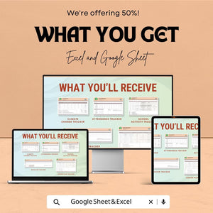 Climate Change Tracker Sheet - Excel & Google Sheet Template for Environmental Impact Monitoring - 50% Off