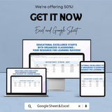 Classroom Inventory Sheet - Excel & Google Sheets | Track Classroom Supplies, Manage Inventory, Resource Organization