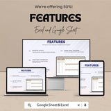 Checklist Chart Sheet - Excel and Google Sheets | Daily Task Management, Goal Tracking & Productivity Planner