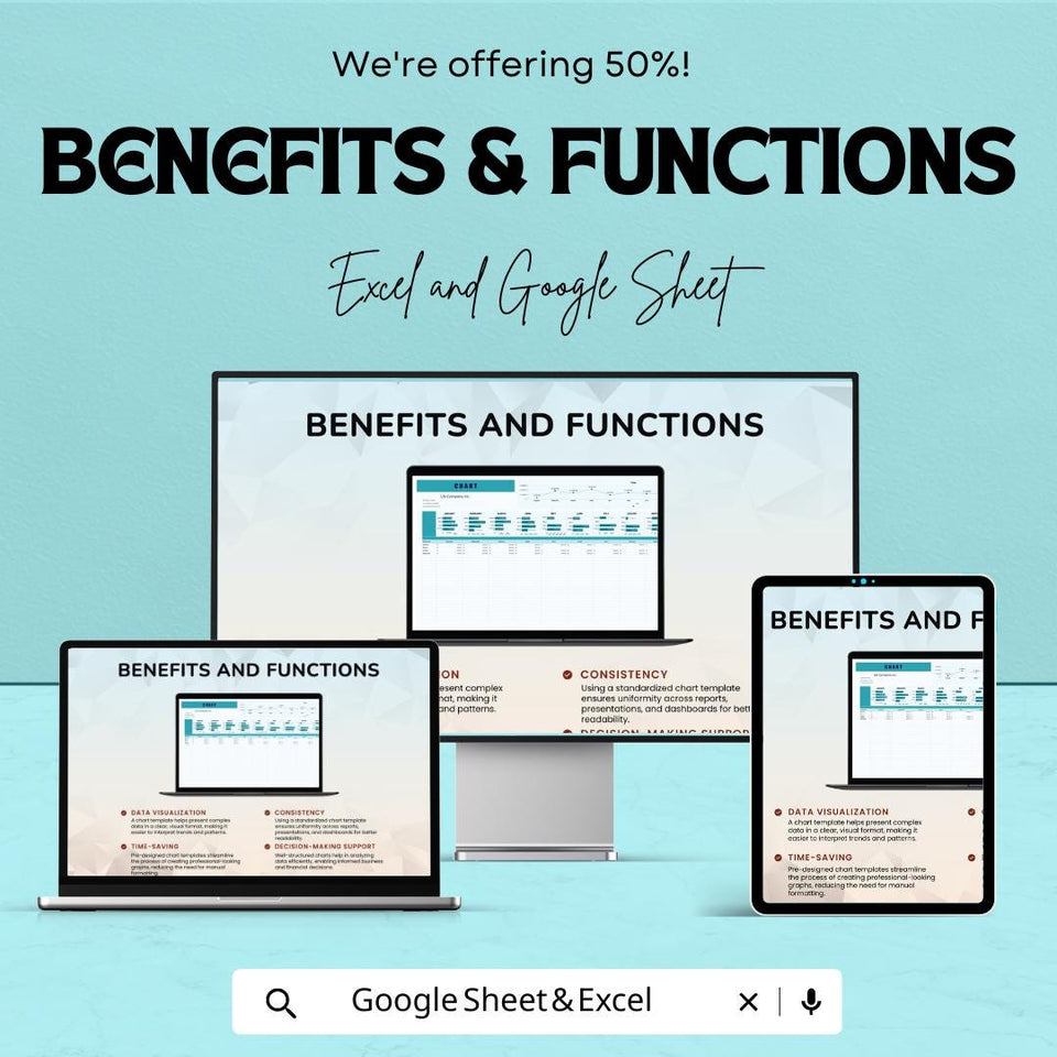 Chart Sheet - Excel and Google Sheets | Data Visualization, Monthly Reports & Budget Analysis Template