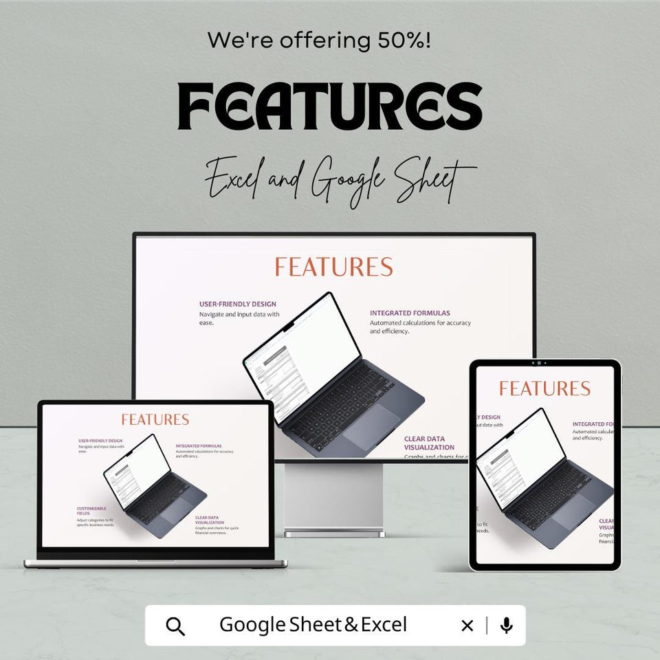 Cash Flow Statement Sheet - Excel and Google Sheets | Track Business Income and Expenses | Budget & Financial Planning
