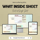 Blank Restaurant Invoice Template - Excel and Google Sheets | Customizable Billing | Tax & Payment Method Integration