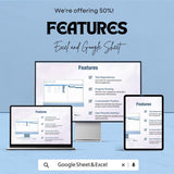 Blank Gantt Chart Template - Excel and Google Sheets | Project Management Planner | Task Scheduling & Progress Tracking