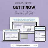 Recipe Cost Calculator Sheet - Excel & Google Sheets Template for Budget-Friendly Recipe Management