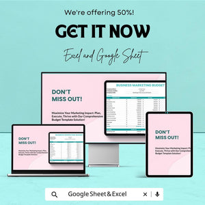 Business Marketing Budget Sheet | Excel & Google Sheets | Expense Tracker | Forecasting | Editable Marketing Budget Template