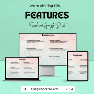 Bookkeeping Sheet Template | Excel & Google Sheets | Small Business Finance Tracker | Income Expense Log | Accounting Spreadsheet