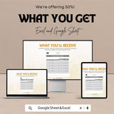 Blank Rental Ledger Sheet | Property Income Tracker | Excel & Google Sheet | Printable Landlord Finance Template | Rental Record Log