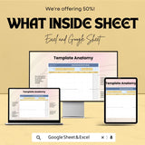 Blank Bookkeeping Spreadsheet Template | Google Sheets & Excel | Income Expense Tracker | Business Finance Log | Editable Accounting Sheet